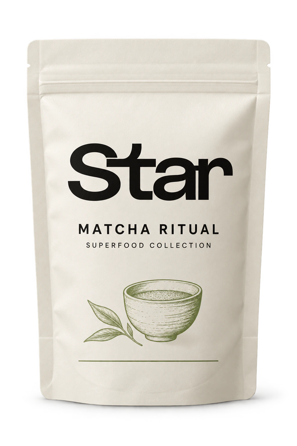 Star Matcha Ritual in a cream pouch