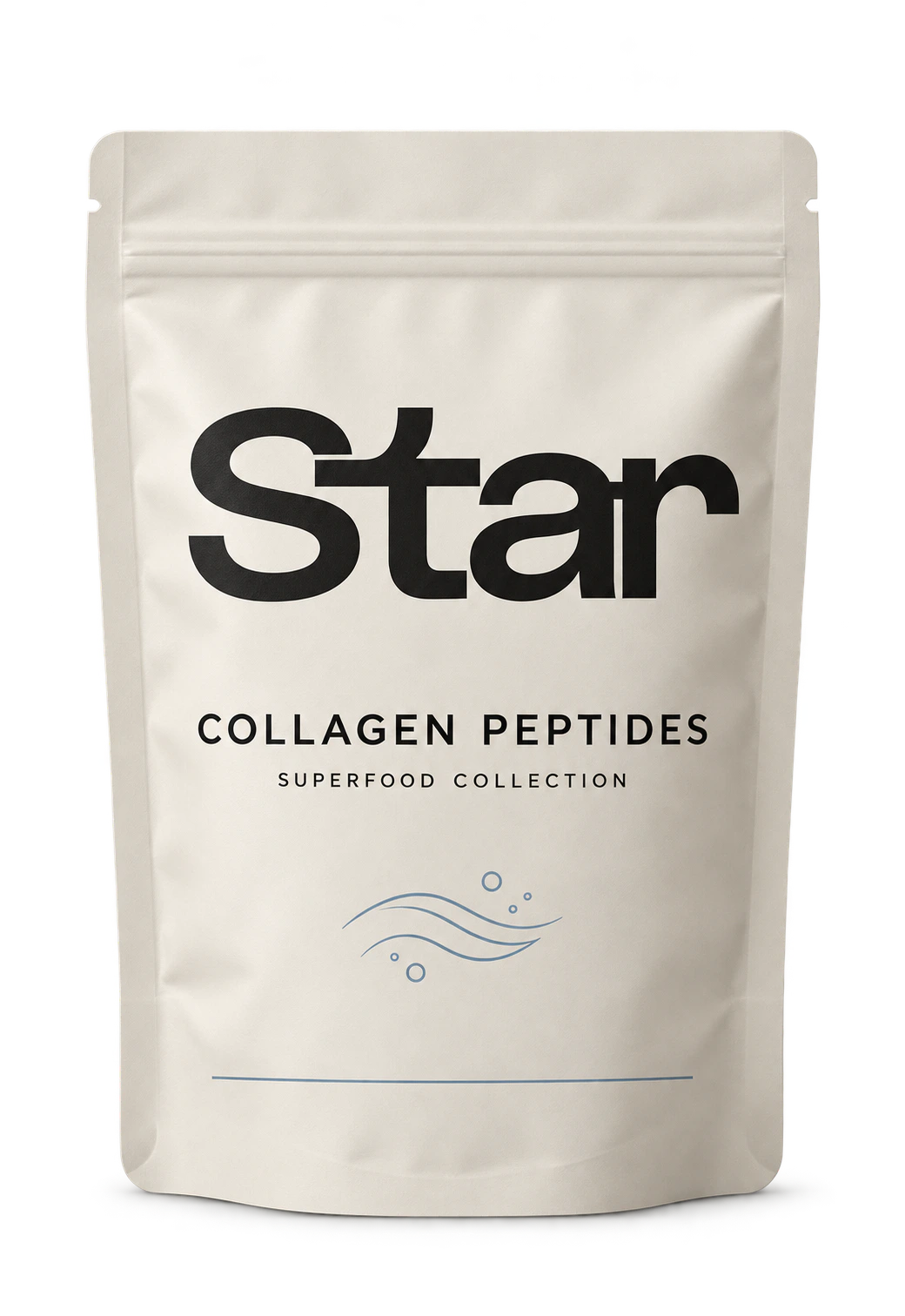 Star Collagen Peptides in a cream pouch