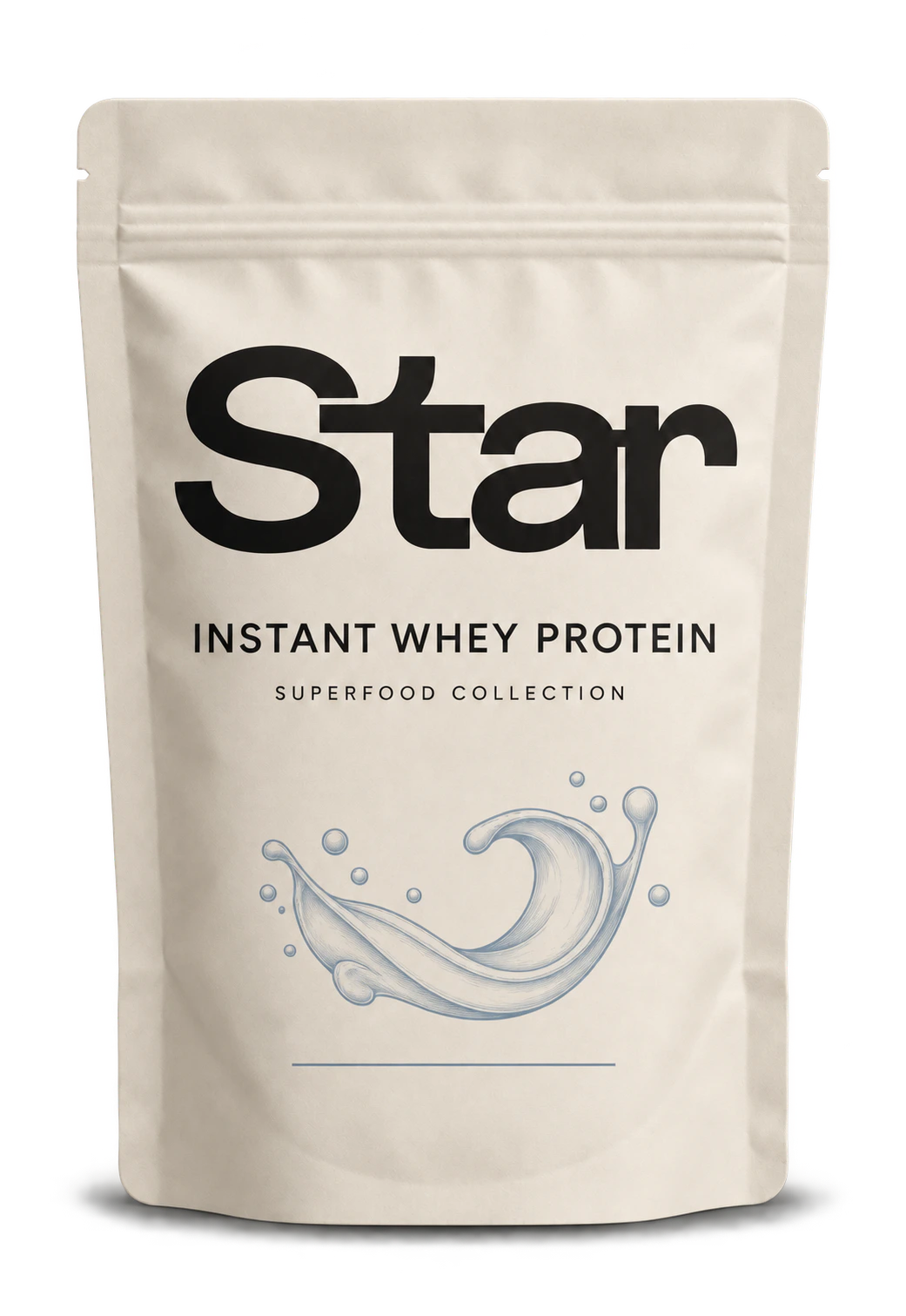 Star Instant Whey Protein in a cream pouch