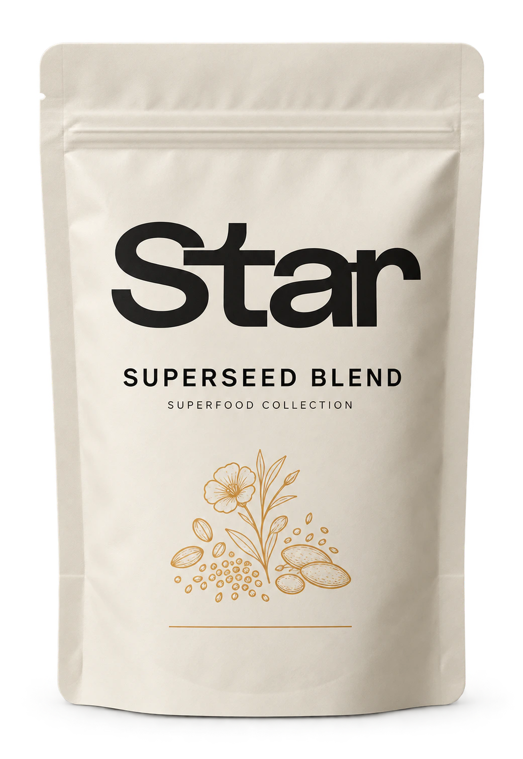 Star Superseed Blend in a cream pouch